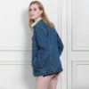 Slim Long Sleeve Knit Denim Fancy Jacket