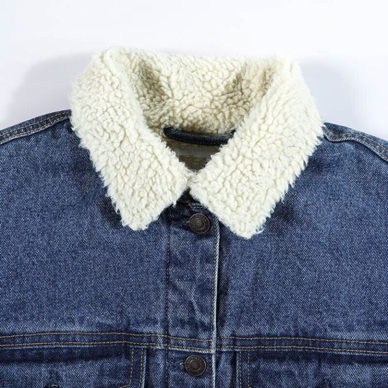 Slim Long Sleeve Knit Denim Fancy Jacket - Image 5