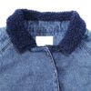 Long Sleeve Artificial Sherpa Cotton Denim Jacket - Image 5