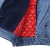 Long Sleeve Artificial Sherpa Cotton Denim Jacket - Image 6