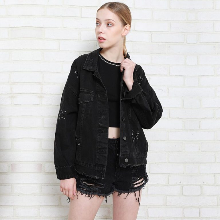 Hot Dots Long Sleeve Denim Jacket - Image 4