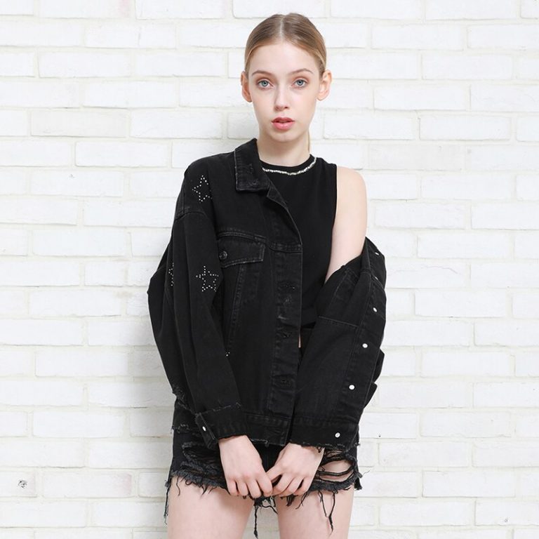 Hot Dots Long Sleeve Denim Jacket - Image 3