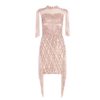 Elegant Sexy Lace Short Sleeve Tassel Mini Dress - Image 2