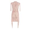 Elegant Sexy Lace Short Sleeve Tassel Mini Dress - Image 4