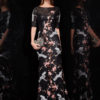 Flowers Embroidered Long Prom Dress