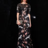 Flowers Embroidered Long Prom Dress - Image 2