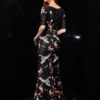 Flowers Embroidered Long Prom Dress - Image 8