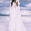 Flowers Layered Chiffon Floor Length Dress