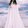 Flowers Layered Chiffon Floor Length Dress - Image 2