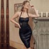 Halter Lace Backless Bodycon Celebrity Party Dress