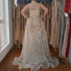 High Neck Glitter Illusion Back Mermaid Evening Dress - Image 5