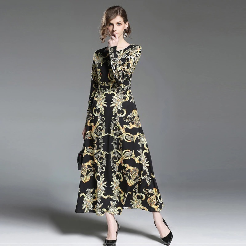 Vintage High Quality Bohemian Office Casual Party Dress