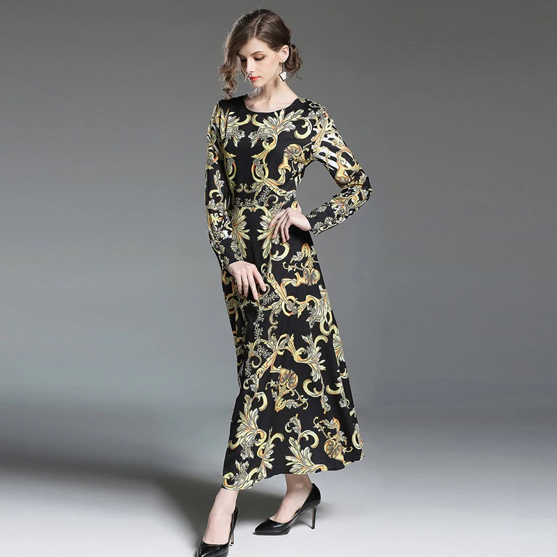 Vintage High Quality Bohemian Office Casual Party Dress - Image 3