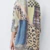 Casual Jewel Neck Long Sleeves Geometric Stretch Pullovers - Image 3