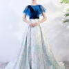 Lace Embroidered Pageant Dress With Train
