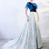 Lace Embroidered Pageant Dress With Train - Image 2