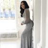 Long Sleeve Arabic Beaded Mermaid Evening Party Prom Gown - Image 6
