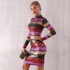 Long Sleeve Backless Sexy Lace Luxury Club Dress - Image 3