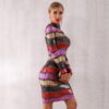 Long Sleeve Backless Sexy Lace Luxury Club Dress - Image 4