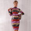 Long Sleeve Backless Sexy Lace Luxury Club Dress