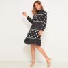 Long Sleeve High Waist Elegant Knee Length Dresses - Image 2