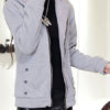 Outerwear Long Sleeves Buttons Hooded Sweatshirt - Image 7