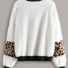 Outerwear Long Sleeves Leopard Print Sweatshirt - Image 2