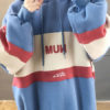 Outerwear Long Sleeves Letters Print Hooded Sweatshirt - Image 2