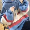Outerwear Long Sleeves Letters Print Hooded Sweatshirt - Image 3