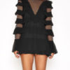V Neck Lace Long Sleeves Stretch Semi Formal Party Dresses - Image 5