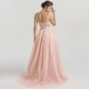 One Shoulder Handmade Flowers Evening Party Dress - Image 3
