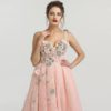 One Shoulder Handmade Flowers Evening Party Dress - Image 4