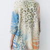Jewel Neck Crochet Leopard Print Stretch Quality Pullover Sweater - Image 3