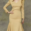 Long Sleeves Ruffles Sexy V Neck Layered Bodycon Dresses