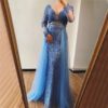 Sequined Sparkle Long Sleeve Beading Evening Gowns - Image 11