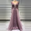 Sequined Sparkle Long Sleeve Beading Evening Gowns - Image 12