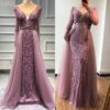 Sequined Sparkle Long Sleeve Beading Evening Gowns - Image 18