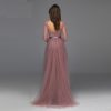 Sequined Sparkle Long Sleeve Beading Evening Gowns - Image 3