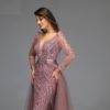 Sequined Sparkle Long Sleeve Beading Evening Gowns - Image 4