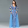 Sequined Sparkle Long Sleeve Beading Evening Gowns - Image 5