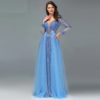 Sequined Sparkle Long Sleeve Beading Evening Gowns - Image 6