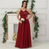 Sexy Criss Cross Spaghetti Straps Chiffon Evening Dress