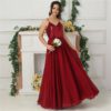 Sexy Criss Cross Spaghetti Straps Chiffon Evening Dress - Image 2