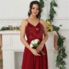 Sexy Criss Cross Spaghetti Straps Chiffon Evening Dress - Image 4