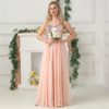 Sexy Criss Cross Spaghetti Straps Chiffon Evening Dress - Image 6