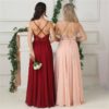 Sexy Criss Cross Spaghetti Straps Chiffon Evening Dress - Image 9