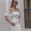 Sexy Lace Off Shoulder Slash Neck Celebrity Mini Club Dress