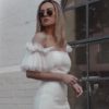 Sexy Lace Off Shoulder Slash Neck Celebrity Mini Club Dress - Image 3