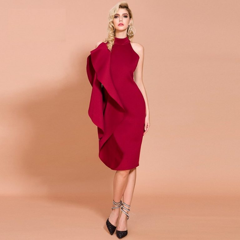 Sexy O Neck Off Shoulder Ruffles Dresses