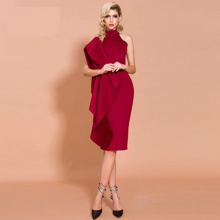 Sexy O Neck Off Shoulder Ruffles Dresses - Image 2